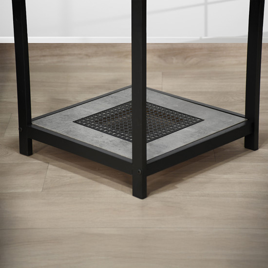 طاولة خدمة مفرد 2 دور من الخشب والراتان