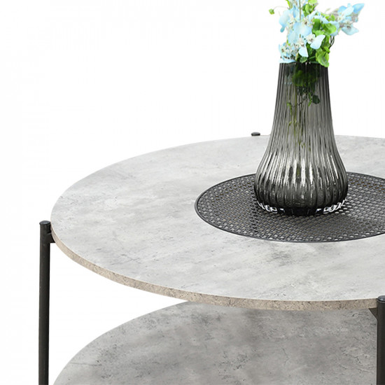 طاولة خدمة مفرد دائرية 2 دور رمادي طاولة خدمة مفرد دائرية 2 دور رمادي