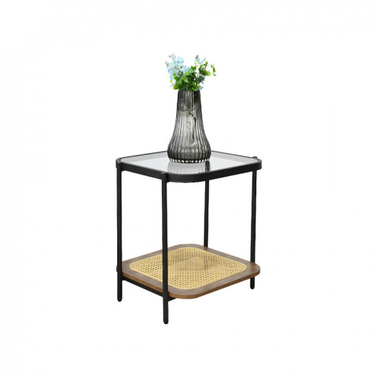 طاولة خدمة مفرد 2 دور سطح زجاجي طاولة خدمة مفرد 2 دور سطح زجاجي