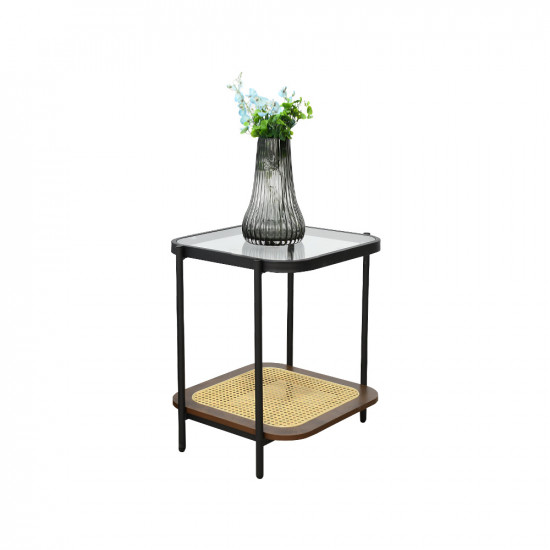 طاولة خدمة مفرد 2 دور سطح زجاجي طاولة خدمة مفرد 2 دور سطح زجاجي