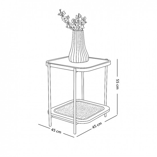 طاولة خدمة مفرد 2 دور سطح زجاجي طاولة خدمة مفرد 2 دور سطح زجاجي