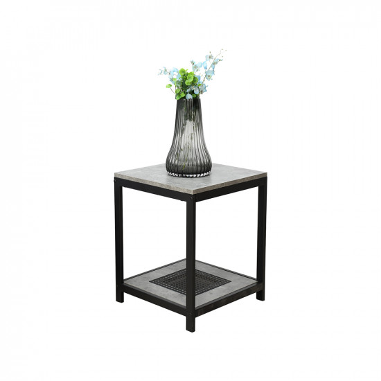 طاولة خدمة مفرد 2 دور من الخشب والراتان