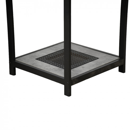 طاولة خدمة مفرد 2 دور من الخشب والراتان