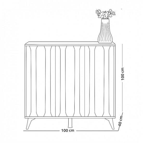دولاب متعدد الاستخدام من الخشب 100 سم