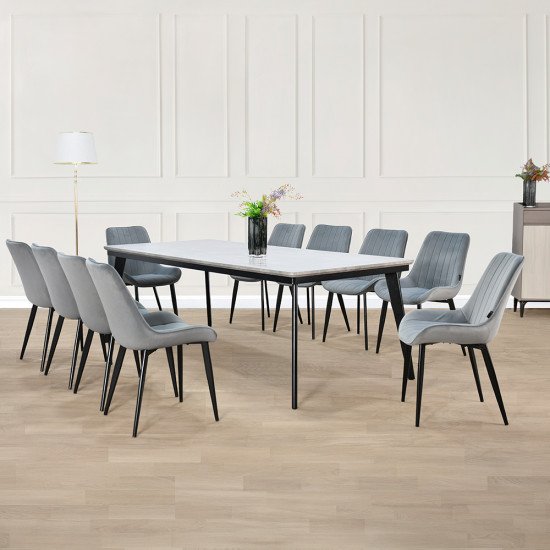 طاولة طعام مودرن خشب 10 كراسي