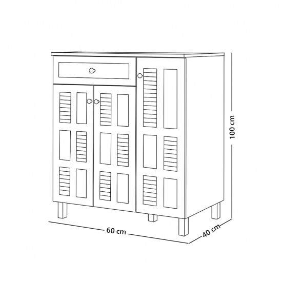 دولاب متعدد الاستخدام رمادي 40*90*100 سم دولاب متعدد الاستخدام رمادي 40*90*100 سم