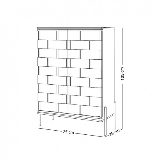 دولاب متعدد الاستخدام بني غامق