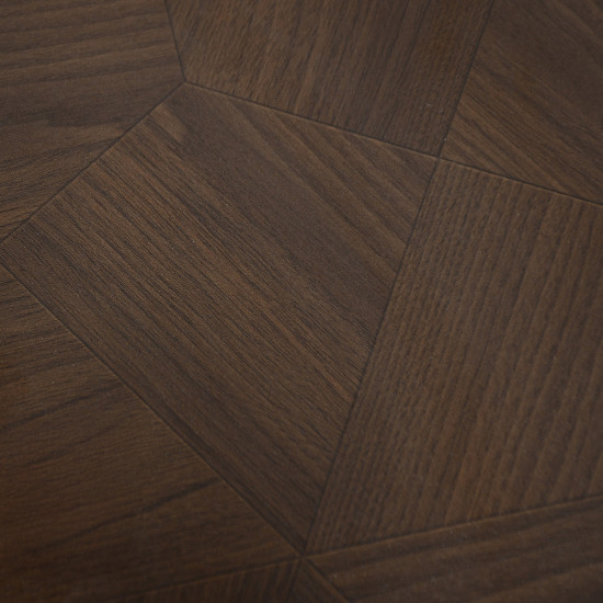 طاولة خدمة مفردة خشب مع قاعدة معدنية بني غامق