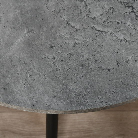 طقم طاولات خدمة 3 قطع من الخشب رمادي