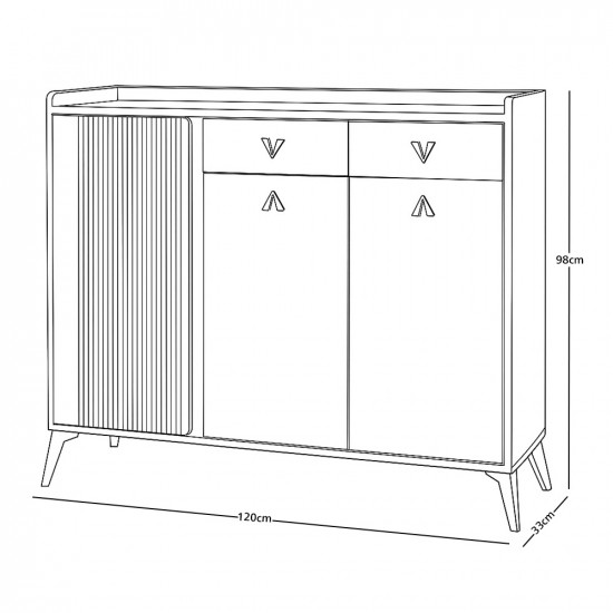 دولاب متعدد الاستخدام أوف وايت / بني دولاب متعدد الاستخدام أوف وايت / بني