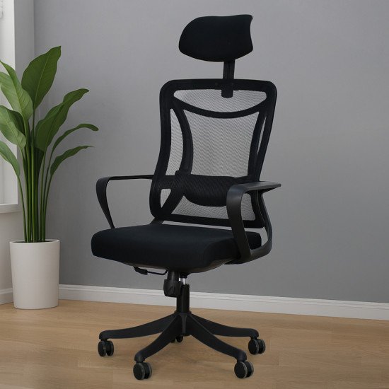 كرسي مكتب دوار أسود