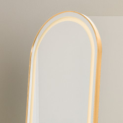 مرآة استاند مضيئة بإطار ذهبي 170×60 سم