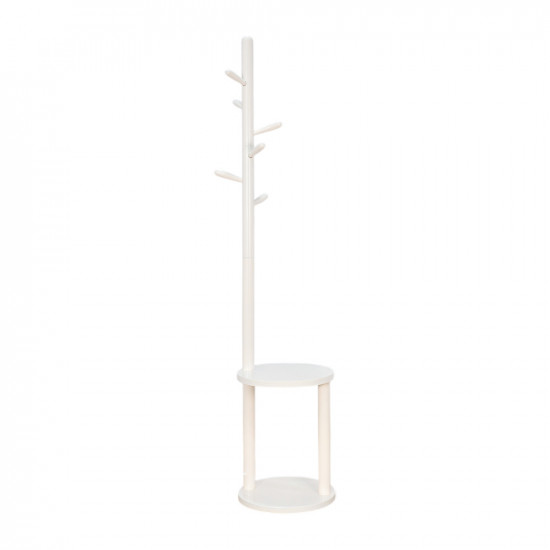 علاقة ملابس خشب مع أرفف تخزين 180 سم علاقة ملابس خشب مع أرفف تخزين 180 سم