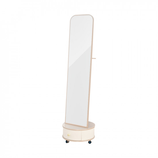 مرآة استاند عصرية مع خزانة خشبية مدمجة مرآة استاند عصرية مع خزانة خشبية مدمجة