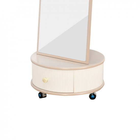 مرآة استاند عصرية مع خزانة خشبية مدمجة مرآة استاند عصرية مع خزانة خشبية مدمجة