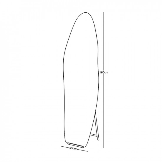 مرآة استاند عصرية 160×55سم