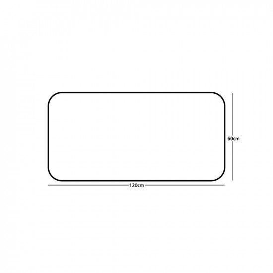 مرآة ديكور حائط بإطار أسود 60×120سم