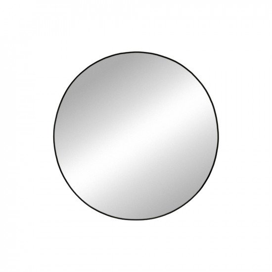 مرآة ديكور حائط دائرية بإطار أسود 80×80 سم