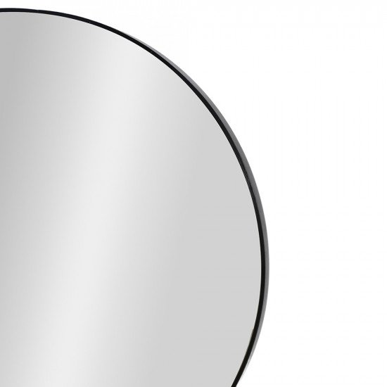 مرآة ديكور حائط دائرية بإطار أسود 80×80 سم