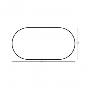 مرآة ديكور حائط بإطار فضي 60×120سم