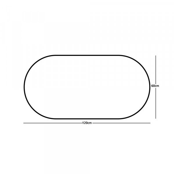 مرآة ديكور حائط بإطار فضي 60×120سم