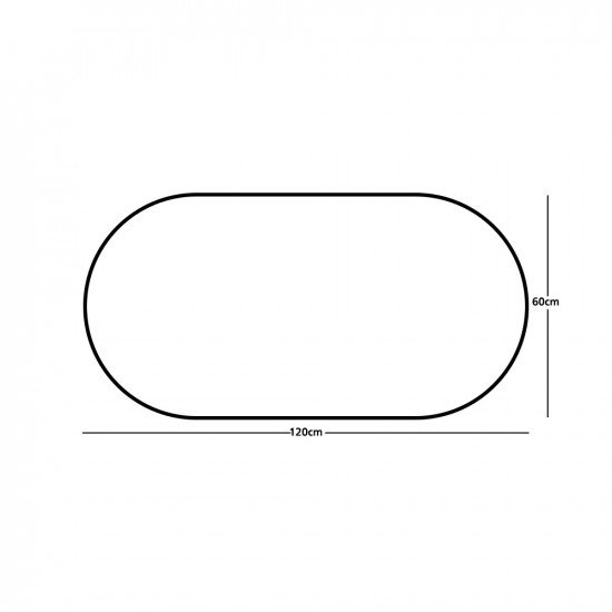 مرآة ديكور حائط بإطار أسود 60×120سم