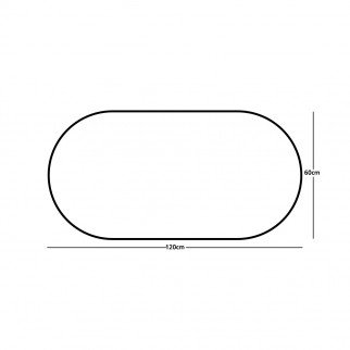 مرآة ديكور حائط بإطار أسود 60×120سم
