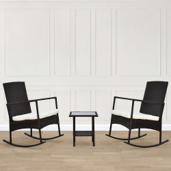 جلسة خارجية عصرية 2 مقعد هزاز وطاولة