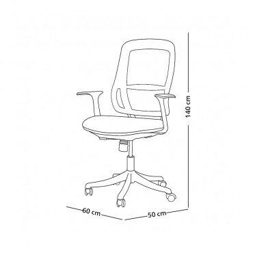 كرسي مكتب دوار أسود