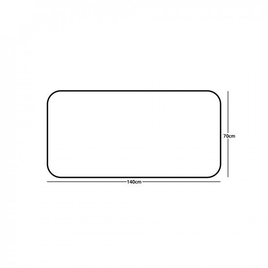 مرآة ديكور حائط بإطار فضي 70×140 سم