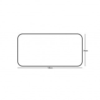 مرآة ديكور حائط بإطار فضي 70×140 سم