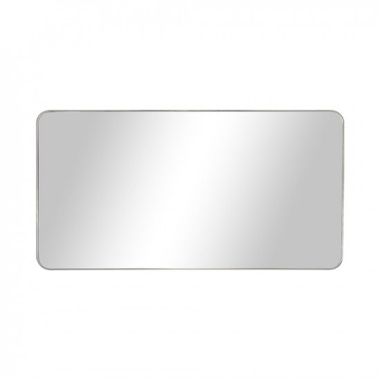 مرآة ديكور حائط بإطار فضي 70×140 سم