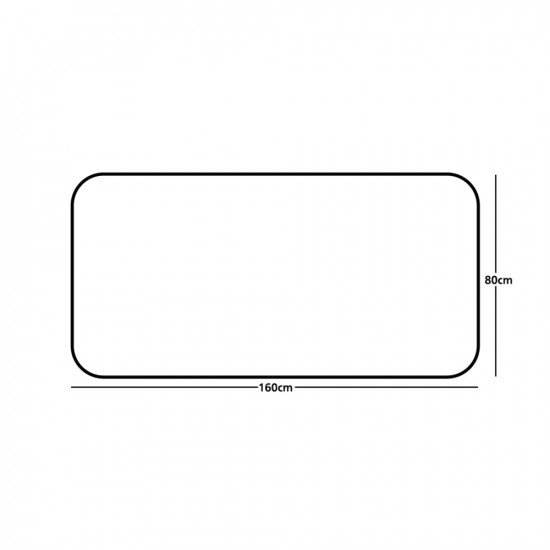 مرآة ديكور حائط بإطار أسود 80×160 سم
