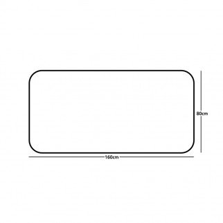 مرآة ديكور حائط بإطار أسود 80×160 سم