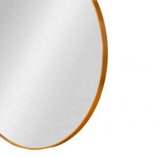 مرآة ديكور حائط دائرية بإطار ذهبي 80×80سم