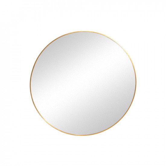 مرآة ديكور حائط دائرية بإطار ذهبي 80×80سم