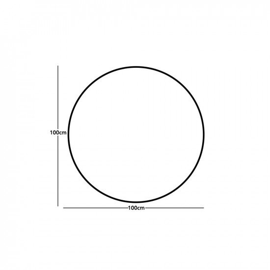 مرآة ديكور حائط دائرية بإطار أسود 100×100سم مرآة ديكور حائط دائرية بإطار أسود 100×100سم