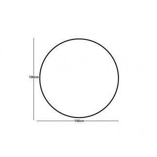 مرآة ديكور حائط دائرية بإطار أسود 100×100سم مرآة ديكور حائط دائرية بإطار أسود 100×100سم