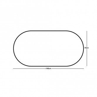 مرآة ديكور حائط بإطار ذهبي 70×140 سم