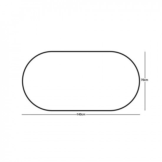 مرآة ديكور حائط بإطار فضي 70×140 سم