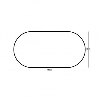 مرآة ديكور حائط بإطار فضي 70×140 سم