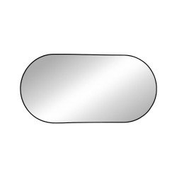 مرآة ديكور حائط بإطار أسود 70×140 سم