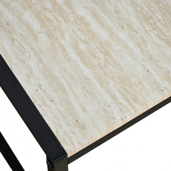 طقم طاولات خدمة من الخشب والمعدن 3 قطع طقم طاولات خدمة من الخشب والمعدن 3 قطع