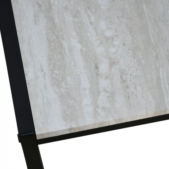 طقم طاولات خدمة من الخشب والمعدن 3 قطع