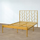 هيكل سرير معدني ذهبي 120×200 سم