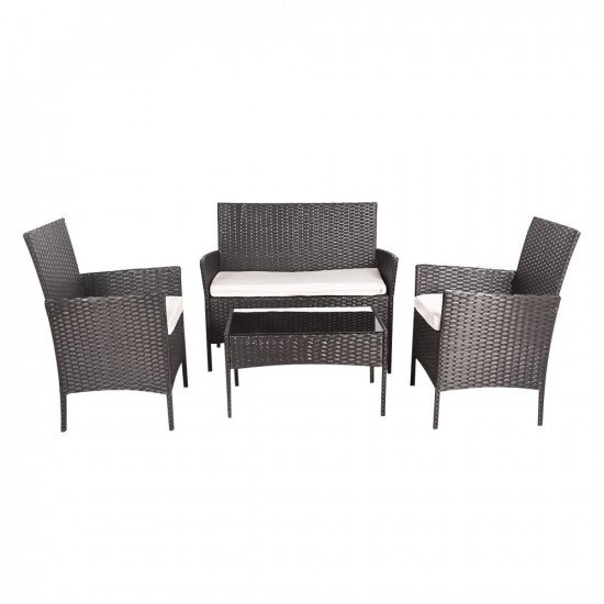 جلسة حديقة 4 مقاعد بني