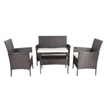 جلسة حديقة 4 مقاعد بني