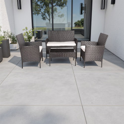 جلسة حديقة 4 مقاعد بني