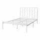 هيكل سرير معدني أبيض 120×200 سم