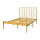 هيكل سرير معدني ذهبي 120×200 سم